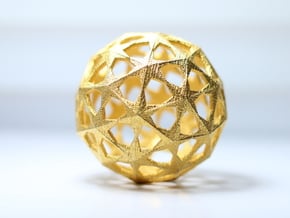 Star Sphere in Polished Gold Steel