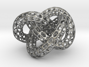 Webbed Knot with Intergrated Spheres in Natural Silver (Interlocking Parts)