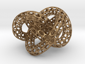 Webbed Knot with Intergrated Spheres in Natural Brass (Interlocking Parts)