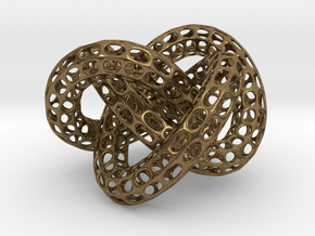 Webbed Knot with Intergrated Spheres in Natural Bronze (Interlocking Parts)
