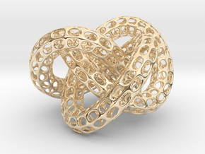 Webbed Knot with Intergrated Spheres in 14k Gold Plated Brass