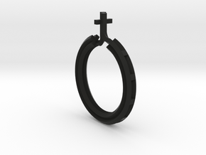 Rosary Ring in Black Natural Versatile Plastic