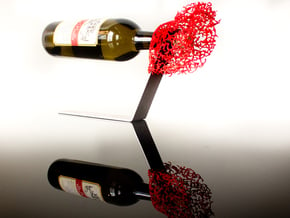 Coral Wine Holder in Red Processed Versatile Plastic
