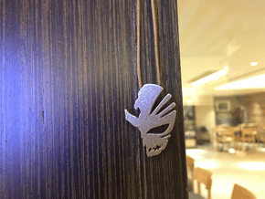 Bleach Ichigo - Hollow Mask Pendant in Polished Bronzed Silver Steel