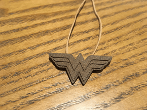 Wonder Women - Pendant & Necklace in Polished Bronzed Silver Steel