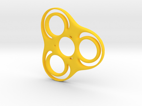 Trefoil Circle Spinner in Yellow Processed Versatile Plastic