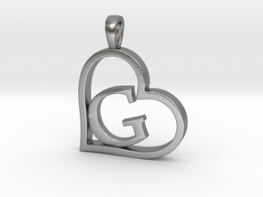 Alpha Heart 'G' Series 1 in Natural Silver