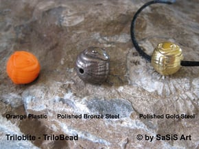 Trilo Bead Trilobite  in Orange Processed Versatile Plastic