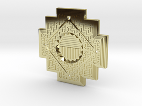 Inca Cross Amulet in 18k Gold: Medium