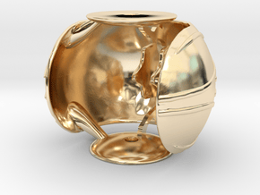 Golden Snitch Ring Box (Back) in 14K Yellow Gold
