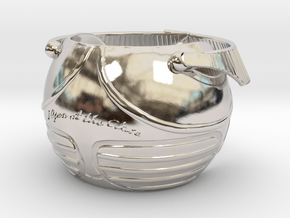 Golden Snitch Ring Box with Wings (Front) in Platinum