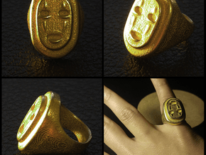 No-Face - Kaonashi in Polished Gold Steel