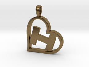 Alpha Heart 'H' Series 1 in Natural Bronze