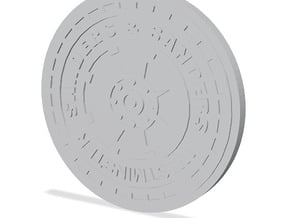 1:9 Scale Sanders Manhole Cover in Tan Fine Detail Plastic