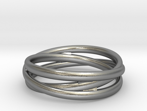 Triple alliance ring in Natural Silver: 8 / 56.75