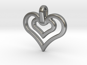 heart jewel in Natural Silver
