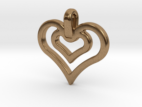heart jewel in Natural Brass