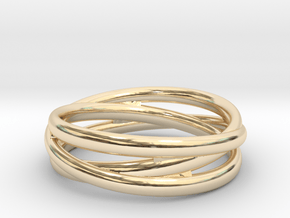 Triple alliance ring in 14K Yellow Gold: 6.25 / 52.125