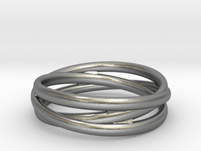 Triple alliance ring in Natural Silver: 9.75 / 60.875
