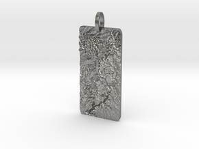 Canyonlands Map Pendant in Natural Silver