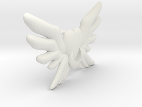 Winged Brooch for 60 cm doll in White Natural Versatile Plastic