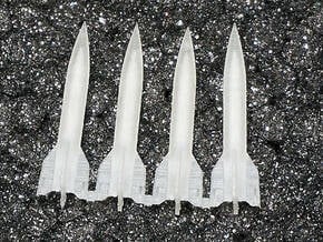 V-2 1/700 scale (four rockets) - Sprue in Smooth Fine Detail Plastic
