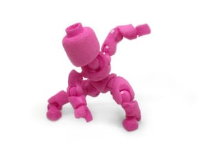 CoolEgo Articulate Minifig 2 in Pink Processed Versatile Plastic