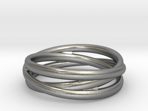 Triple alliance ring in Natural Silver: 7.25 / 54.625