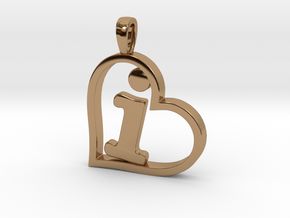 Alpha Heart 'I' Series 1 in Polished Brass