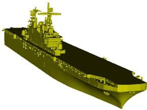 1/1800 scale USS Tarawa LHA-1 assault ship x 1 in Clear Ultra Fine Detail Plastic