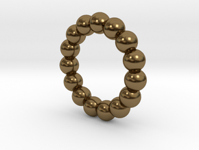 Infinite Spheres Ring in Polished Bronze