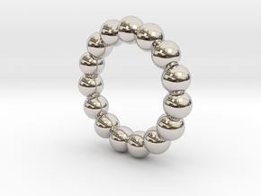 Infinite Spheres Ring in Rhodium Plated Brass