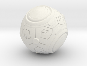 Zenyatta's Ball (Color/Different Sizes available) in White Natural Versatile Plastic: Extra Small