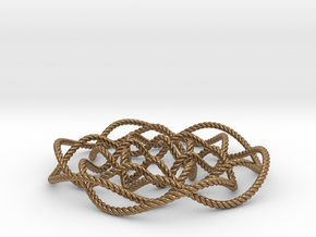 Rose knot 6/5 (Rope) in Natural Brass: Small