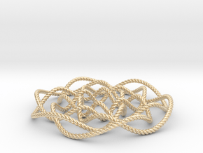 Rose knot 6/5 (Rope) in 14k Gold Plated Brass: Small