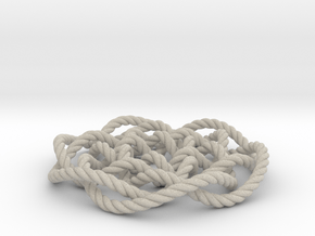 Rose knot 6/5 (Rope) in Natural Sandstone: Medium