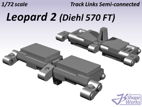 1/72 Leopard 2 Track Links semi connected  in Smooth Fine Detail Plastic