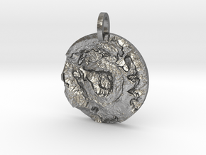 Upheaval Dome Map Pendant in Natural Silver