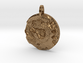 Upheaval Dome Map Pendant in Natural Brass