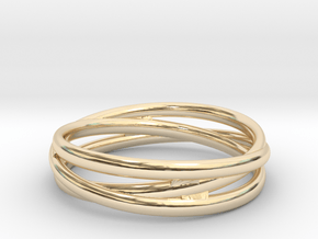 Triple alliance ring in 14k Gold Plated Brass: 11.75 / 65.875
