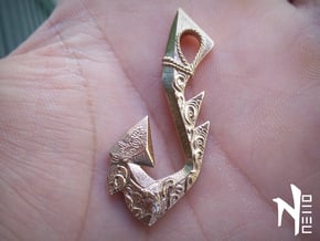 Wind From The West Hook Pendant in Natural Bronze