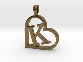 Alpha Heart 'K' Series 1 in Polished Bronze