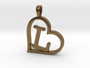 Alpha Heart 'L' Series 1 in Polished Bronze