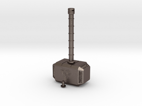 Mjolnir, Beacon of Thunder in Polished Bronzed Silver Steel: Small