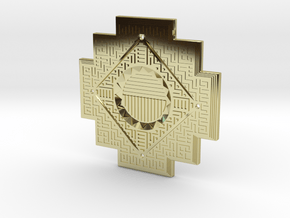Inca Cross Amulet in 18k Gold: Large
