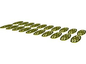 1/35 scale Norwegian Army military snowshoes x 20 in Tan Fine Detail Plastic