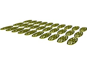 1/35 scale Norwegian Army military snowshoes x 30 in Clear Ultra Fine Detail Plastic