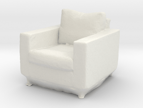 Printle Thing Armchair - 1/32 in White Natural Versatile Plastic