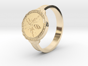 Hornet Ring in 14k Gold Plated Brass