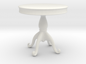 Printle Thing Baroque Table 1/24 in White Natural Versatile Plastic